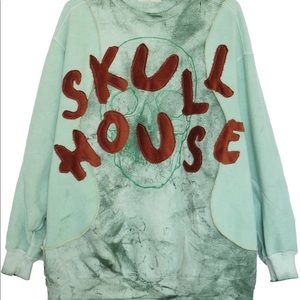 New Skull House Designs Triplet Logo Crewneck Sweatshirt - Mint Green Large/XL